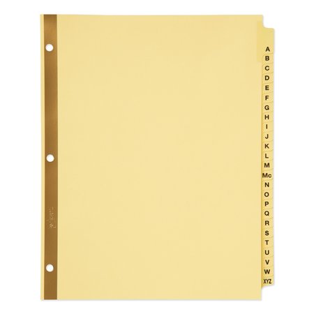 AVERY DENNISON Index Divider 8-1/2 x 11", A-Z, Yellow, PK25 11306